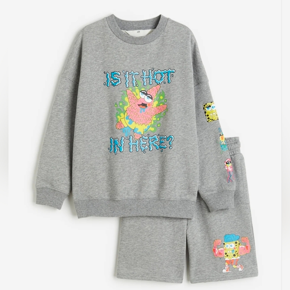 H&M 2-piece sweatshirt set Sponge Bob